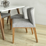 北欧风格布艺餐椅 现代简约家用餐厅餐桌椅子 小户型休闲书房椅