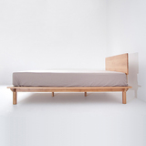 MUJI风格纯实木双人床日式橡木床单人北欧现代原木简约卧室家具