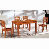 实木餐桌长方形现代中式橡木餐桌椅组合小户型西餐桌6人饭桌子