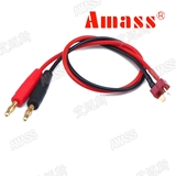 AMASS出品T插充电线 30cm 14AWG专用充电硅胶线 4mm充电香蕉插头