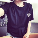韩国东大门夏装韩版短袖T恤女上衣大码宽松学生闺蜜半截袖单衣潮