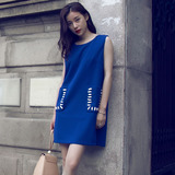 维希2016年夏季新款韩版时尚休闲包臀裙修身显瘦中长款人气连衣裙