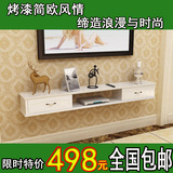 实木烤漆简约壁挂式欧式电视柜现代简约小户型客厅卧室吊柜白色