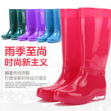 时尚夏季韩版防滑洗车高筒雨靴雨鞋女 水鞋套胶鞋保暖水靴工作鞋