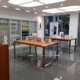 新款苹果手机木纹体验桌三星小米华为体验台授权店收银台配件柜台