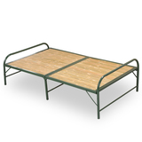简易竹床折叠床铁床板式床单人床木板床成人午睡午休床加固式凉床