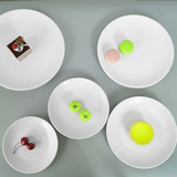 西餐盘陶瓷纯白盘子牛排盘浅盘意面月光盘平西式圆盘餐具点心盘