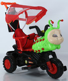 儿童电动摩托车手推把脚踏电瓶三轮车婴幼儿可坐骑米奇四合一童车