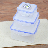 酒店塑料正方形保鲜盒微波炉耐高温饭盒密封盒冰箱冷冻厨房收纳盒