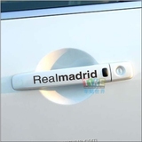 反光装饰西甲皇马皇家马德里11欧冠足球队徽标志门把手汽车贴纸