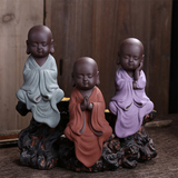 秒杀陶瓷精品紫砂人物茶宠手工茶具根雕摆件创意家居装饰品包邮