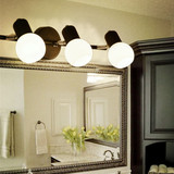 美式镜前灯简约卫生间镜灯 铁艺浴室厕所LED镜柜灯欧式卧室壁灯具