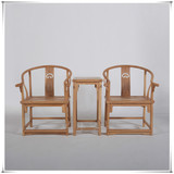 老榆木免漆禅意家具现代新中式实木茶楼会所圈椅禅椅茶椅