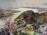 《繁华一景》李华植 朝鲜艺术家 风景画 山水画 朝鲜油画 朝鲜画