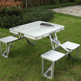 户外折叠桌椅便携式折叠餐桌家用一体组合桌椅连体折叠烧烤桌套装