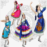 2016新款女装少数民族演出服藏族舞蹈服饰舞台表演服成人秧歌服