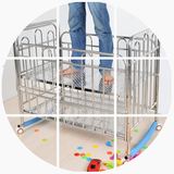 不锈钢婴儿床环保无漆儿童床铁艺摇篮游戏床多功能宝宝床