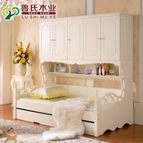 韩式衣柜床儿童上下双层床多功能男孩女孩组合床高低子母床1.2米