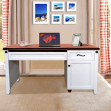 欧式松木实木烤漆书台写字桌 高档台式电脑桌书桌1.4米高特