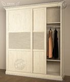 法式移门衣柜全实木橡木移动趟门衣柜推拉门美式欧式白色简约衣橱