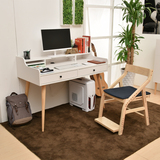 日式简约现代钢琴式电脑桌实木腿收纳书桌胡桃组合桌柜卧室办公桌