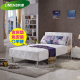 韩式单人床1.2 1.0 1.5米成人布艺榻榻米床1.35米儿童实木小床1米