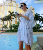 韩国温泉海边度假沙滩裙蕾丝衫罩衫防晒衫游泳衣女装夏季旅游必备