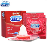 durex杜蕾斯旗舰店 超薄装安全套3只装 避孕套套 成人情趣性用品