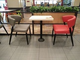 定做咖啡厅西餐厅铁艺餐椅组合甜品店奶茶店小吃店餐饮金属桌椅