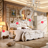 卧室套房欧式成套家具实木组合六件套装现代简约全套床衣柜梳妆台
