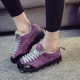 欧洲站16韩版新款系带圆头厚底运动鞋跑步鞋学生鞋休闲鞋旅游鞋女