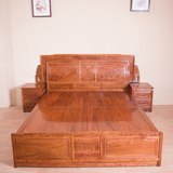 红木床1.8米 花梨木大床床头柜刺猬紫檀中式双人床仿古实木床婚床