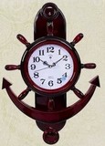 北极星18英寸石英钟静音船舵简约欧式时尚卧室客厅办公室挂钟钟表