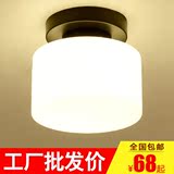 新中式吸顶灯led过道走廊灯简约圆形玻璃灯罩门厅卧室玄关阳台灯