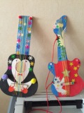 木制吉他幼儿园自制乐器材料白坯木质吉他儿童手工DIY奥尔夫乐器