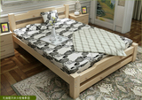 订做全实木床2米简易凉席宿舍1.2米单人床 儿童松木床1.5米双人床