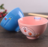 hello kitty哆啦a梦日韩式陶瓷碗创意可爱卡通饭碗餐具碗套装