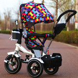 包邮儿童三轮车婴儿手推车充气轮宝宝脚踏车1-3-5岁幼儿自行车
