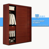 依妮格深圳东莞定制简约现代衣柜家具整体推拉门欧式多层实木夹板