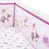 外贸 婴儿床围 新生儿防撞围栏　紫色花猫头鹰 特价处理 75元一套