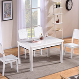 现代创意户型时尚简约钢化玻璃大理石餐桌椅组合套装烤漆实木餐台