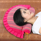 老粗布颈椎枕头成人颈椎枕专用枕头 保健修复护颈枕全荞麦皮枕芯