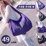 2016新款休闲韩版尼龙女包斜挎包大容量超轻布包手提单肩包大包包
