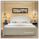 实木床欧式白色松木床1.5米单人床双人床1.81.351.2米公主儿童床