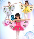 六一儿童舞台演出服装幼儿表演裙公主舞蹈裙天使蝴蝶带翅膀女包邮