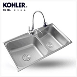 美国KOHLER/科勒水槽单槽 加厚厨房一体成型304不锈钢洗菜盆