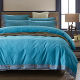 冬季床上用品纯色纯棉磨毛四件套素色全棉床单被套2.2x2.4米2x2.3