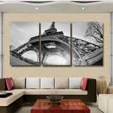 现代装饰画抽象画 巴黎铁塔简约艺术无框画复古 家居客厅挂画