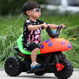宝宝可坐电动车四轮带遥控男女童小孩摩托车六一儿童电动车三轮车