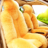 新品冬季汽车座垫 高档澳洲纯羊毛商务真皮坐垫皮毛一体五座通用